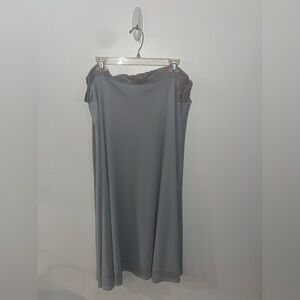 Gray Pencil Maxi Skirt for Work
